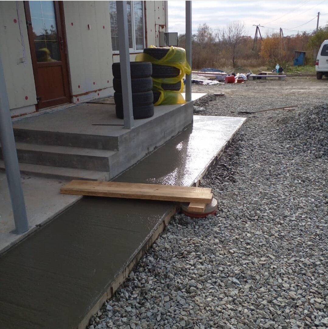 Строительство отмостки вокруг дома