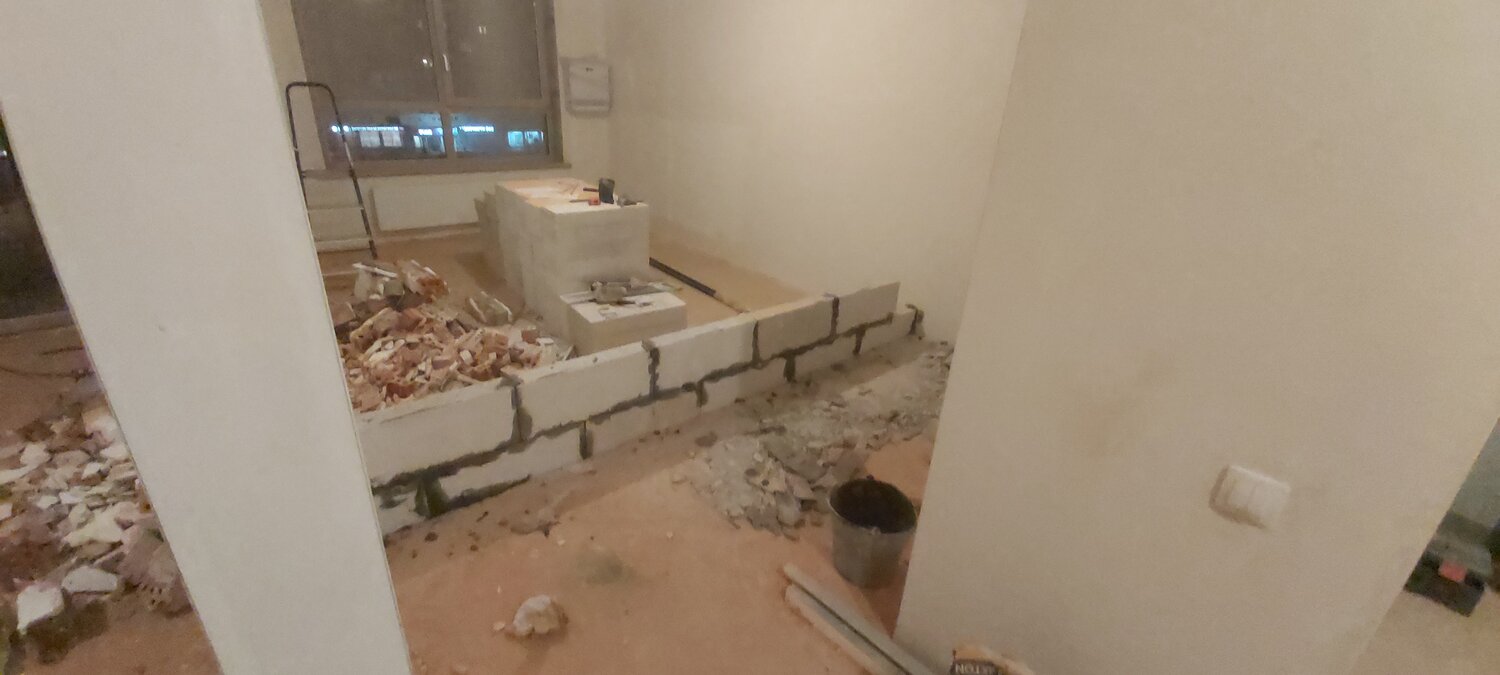 перегородка в ванной из пеноблоков, пеноблок для ванной, перегородка из пеноблоков, армирование перегородок из пазогребневых плит, перегородка в ванную из газобетонных блоков