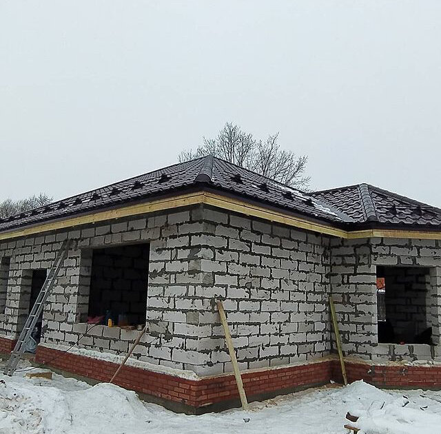 Строительство дома из бетонных блоков