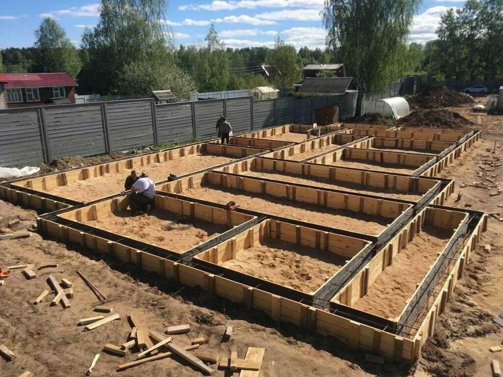 строительство фундамента, фундамент, фундамент для дома, ленточный фундамент для дома, фундамент под дом