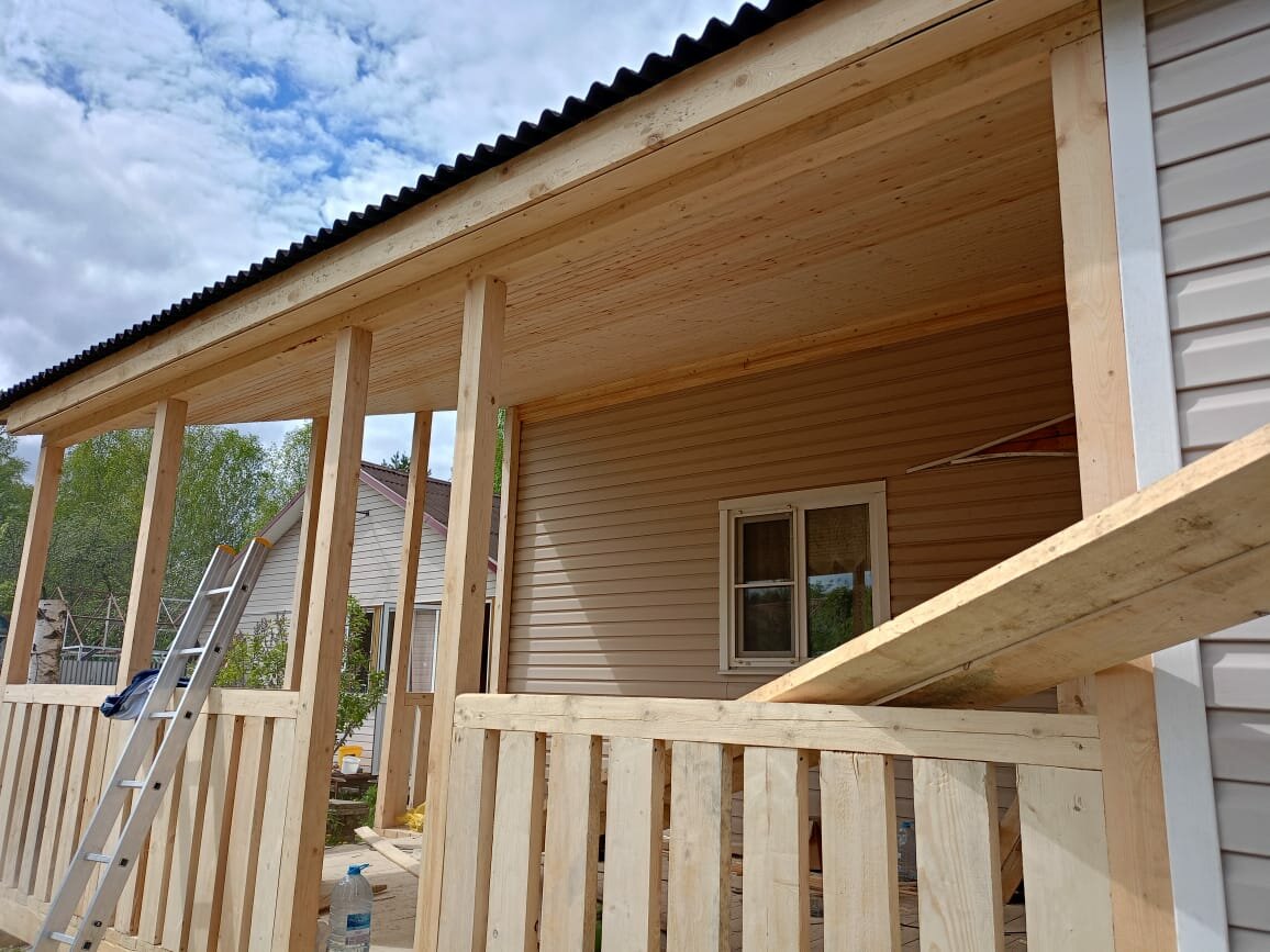 Строительство террасы к дому