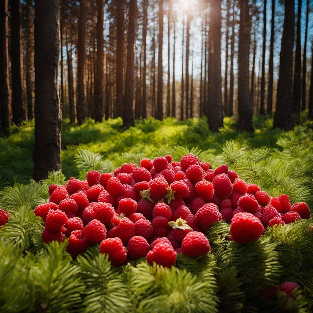 малина в лесу, лесные ягоды, ягода в лесу, ягода малина, лесная малина