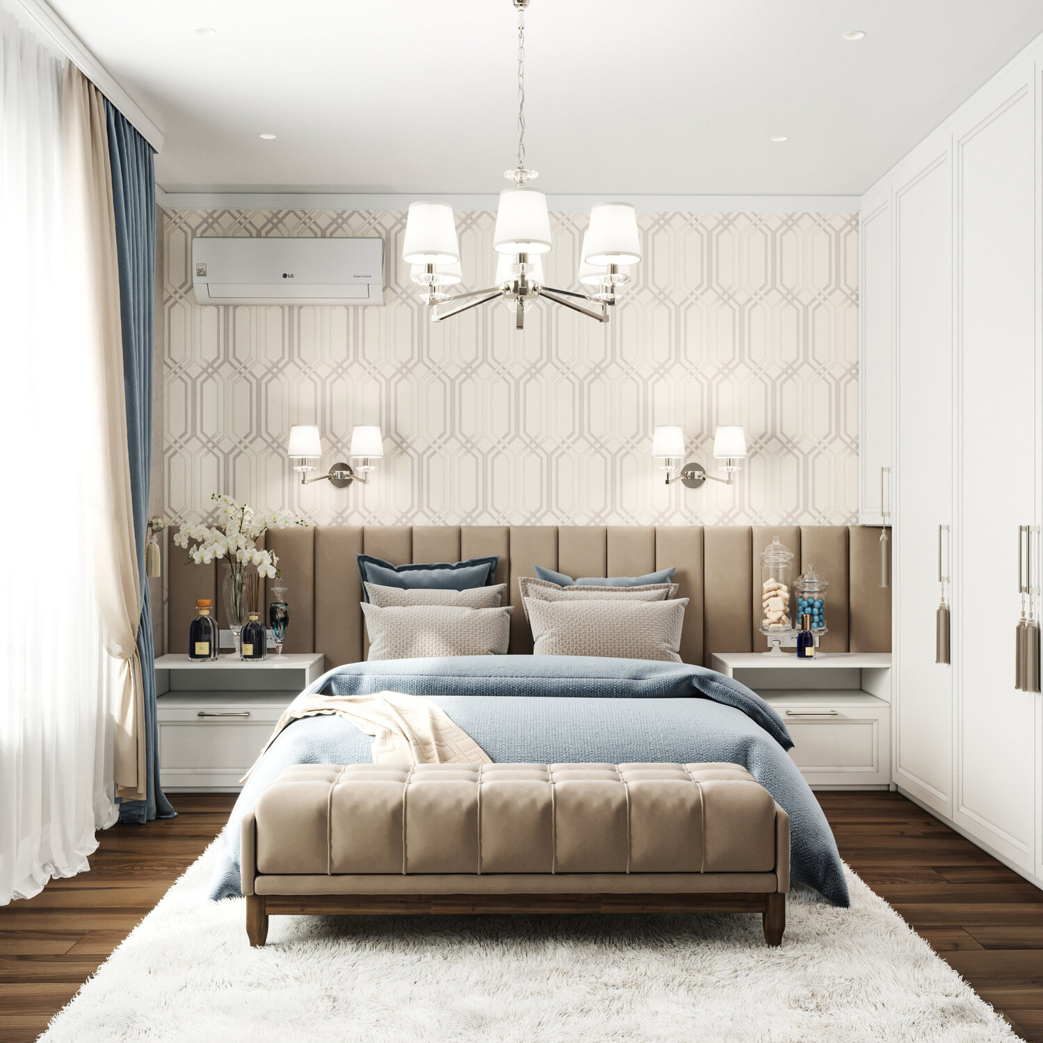 спальни luxury неоклассика, спальня неоклассика икеа, спальня в современном классическом стиле, спальня городская классика, дизайн спальни