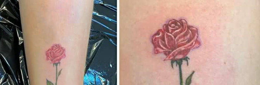 тату роза, тату роза легкая, rose tattoo, тату роза на руке, тату роза с узорами на руке