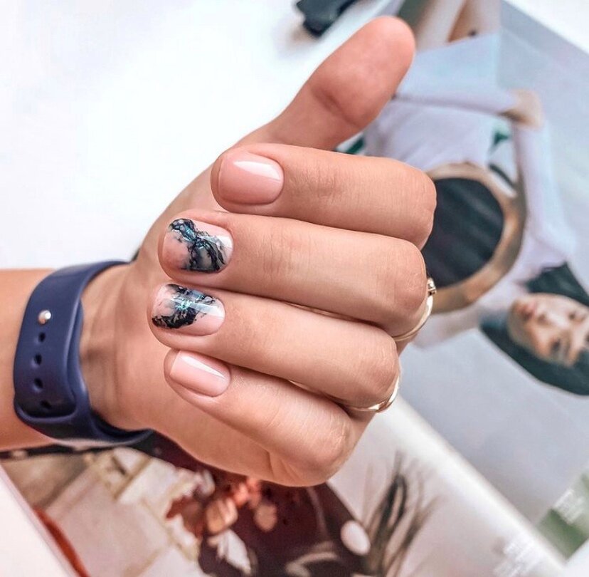 ногти, маникюры, дизайн ногтей, маникюр на короткие ногти 2020 френч, нейл арт