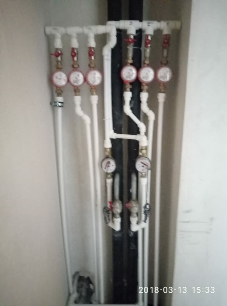 разводка водоснабжения полипропиленом, коллекторная разводка полипропиленовых труб, трубы водоснабжения в квартире, водоснабжение, сантехнический шкаф с применением металлопластиковых труб