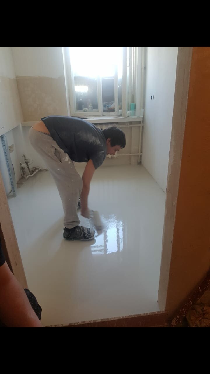 наливной пол, наливной пол тонкий, линолеум, ламинат, пол