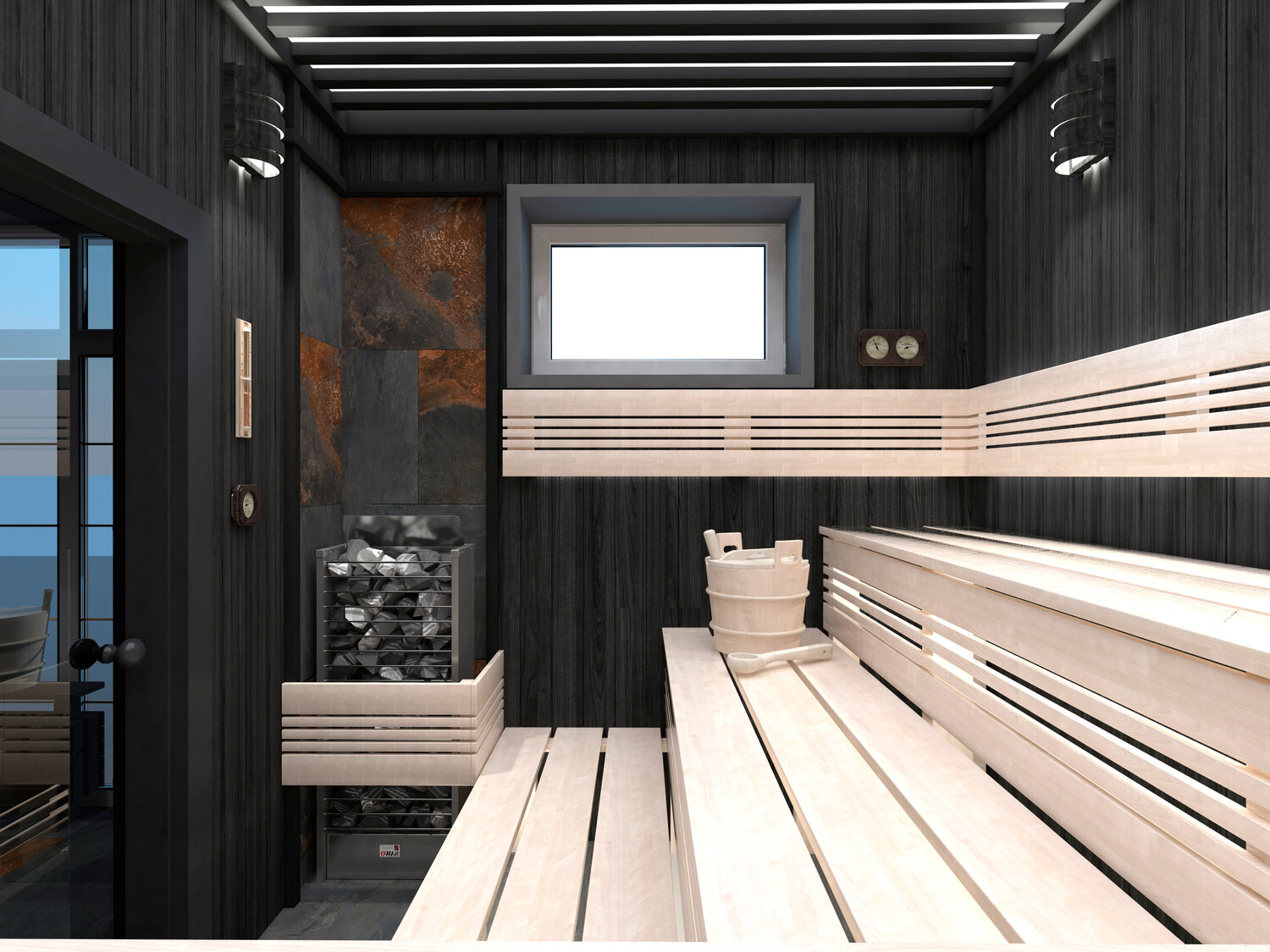 финская сауна whensa spa k9752, рейки для обшивки сауны, современная баня, финская сауна, саун