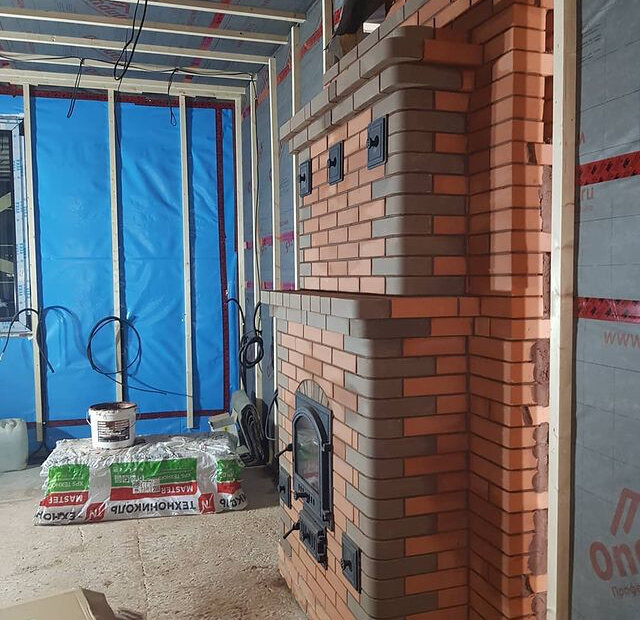 отопительная кирпичная печь 100кв, печь кирпичная отопительная дровяная голландка, печь кузнецова кирпичная с теплообменником, кирпичная печь голландка отопительная, печи голландка из облицовочного кирпича