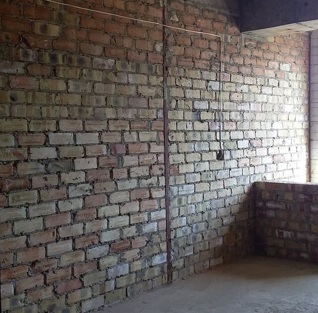 квартира, кирпичное, стен, внутренние стены из кирпича без отделки, комната