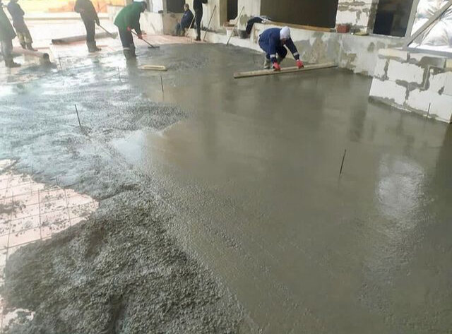 бетонный пол, бетон м 200, наливной пол, заливка бетона, бетон