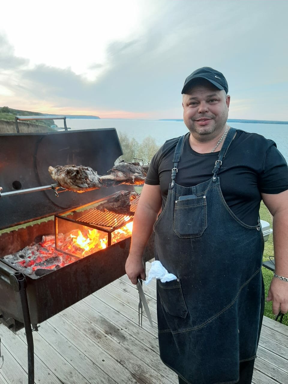 шашлычная, люди, шашлык, человек, мангал
