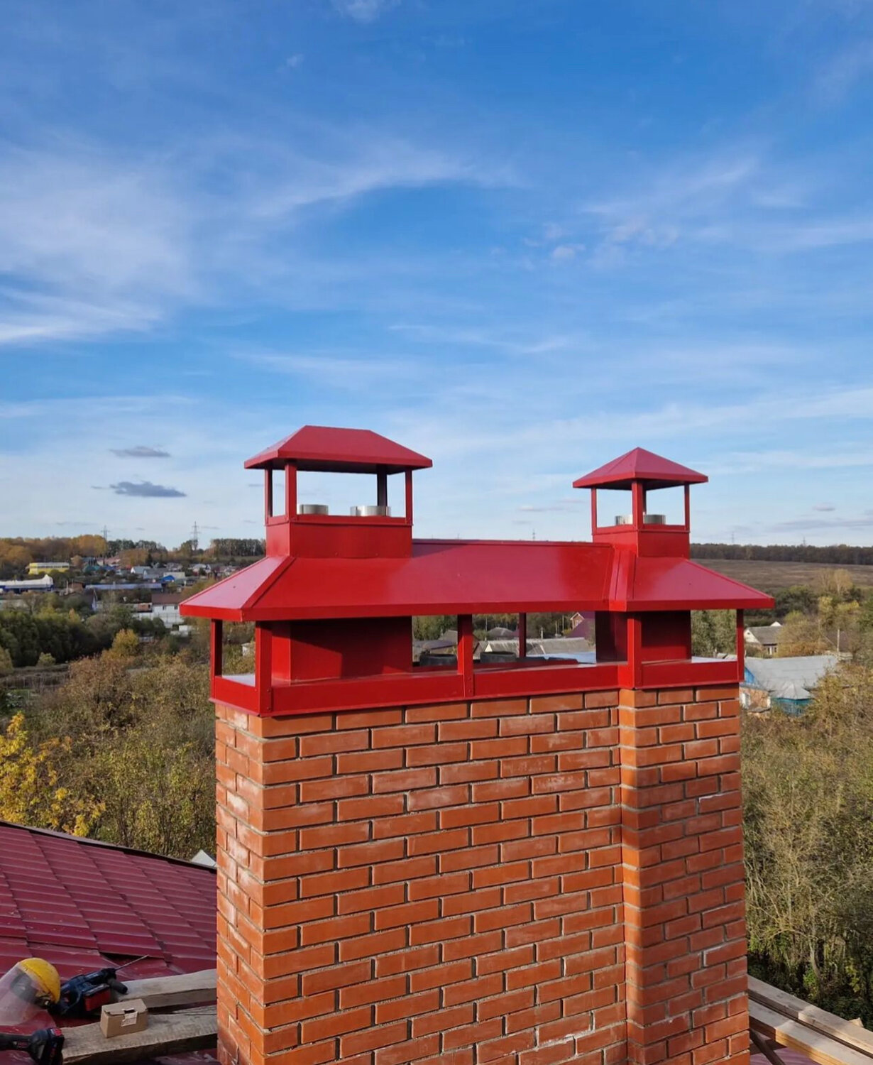 дымники на кирпичные трубы, дымник "графский", дымник на трубу, монтаж дымника на кирпичную трубу, дымник на трубу дымохода