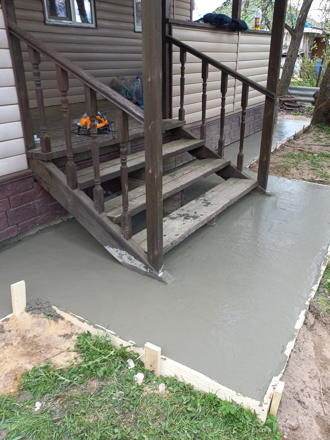 Устройство отмостки фундамента