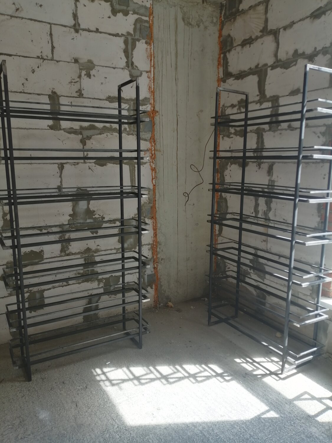 стеллажи из профильной трубы 80на80 промышленные, стеллаж из профиля в гараж, стеллажи сварные из металлического профиля, стеллаж, стеллаж металлический