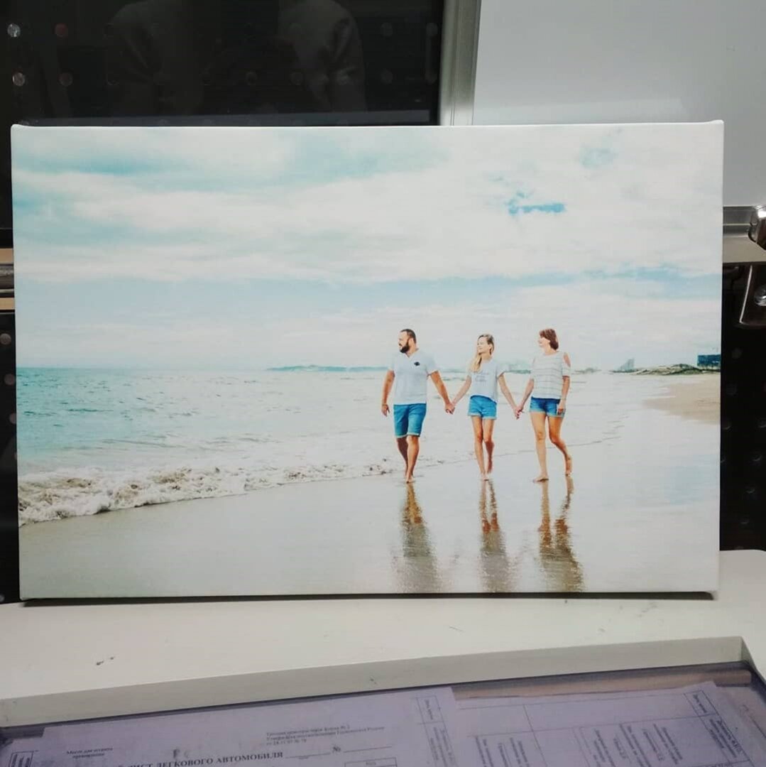 beach, море, на пляже, картина, семейный пляж