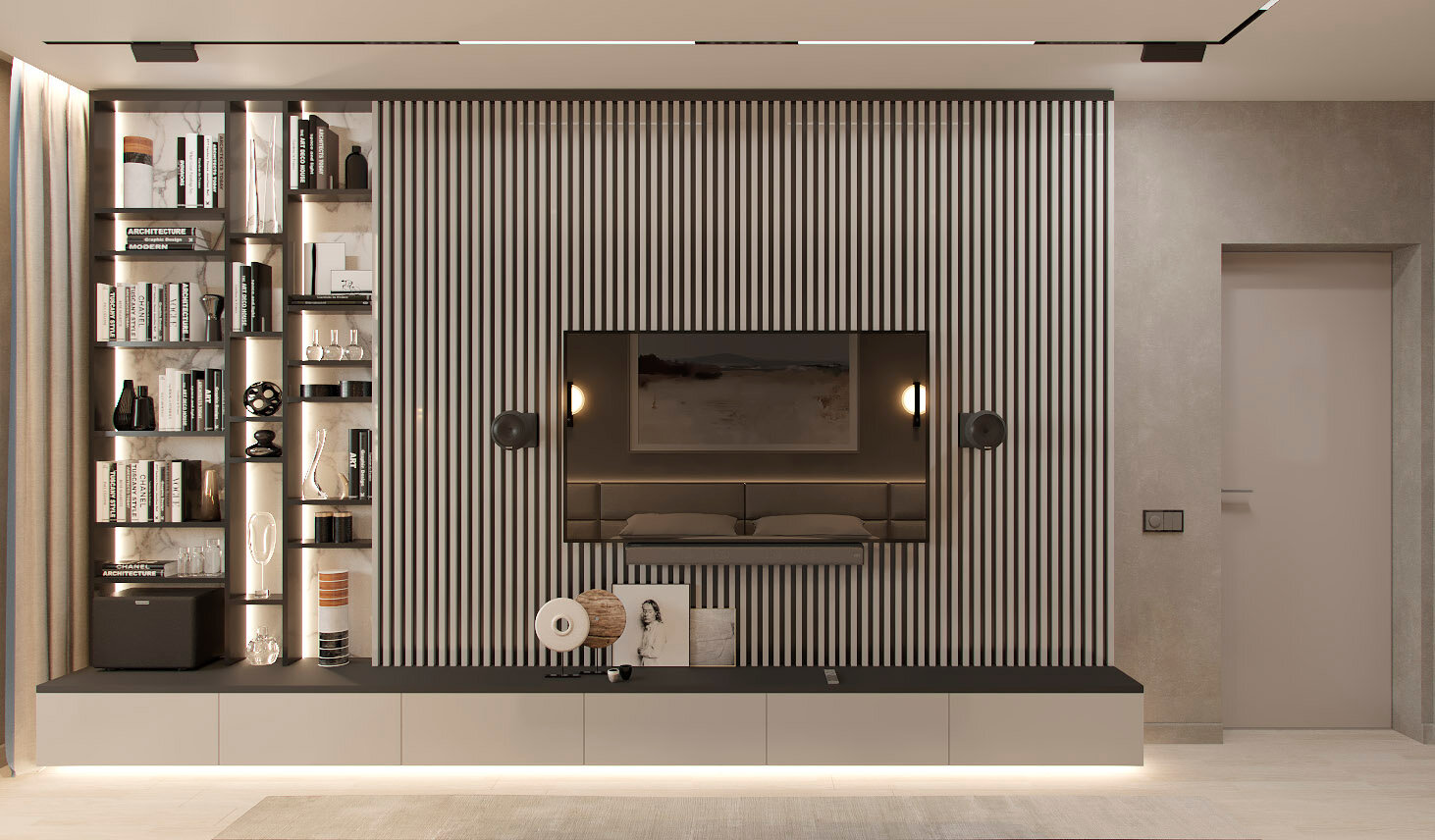 дизайн интерьера, интерьер, 3д панель рейка тикс, гостиная стиль, реечная стена в гостиной