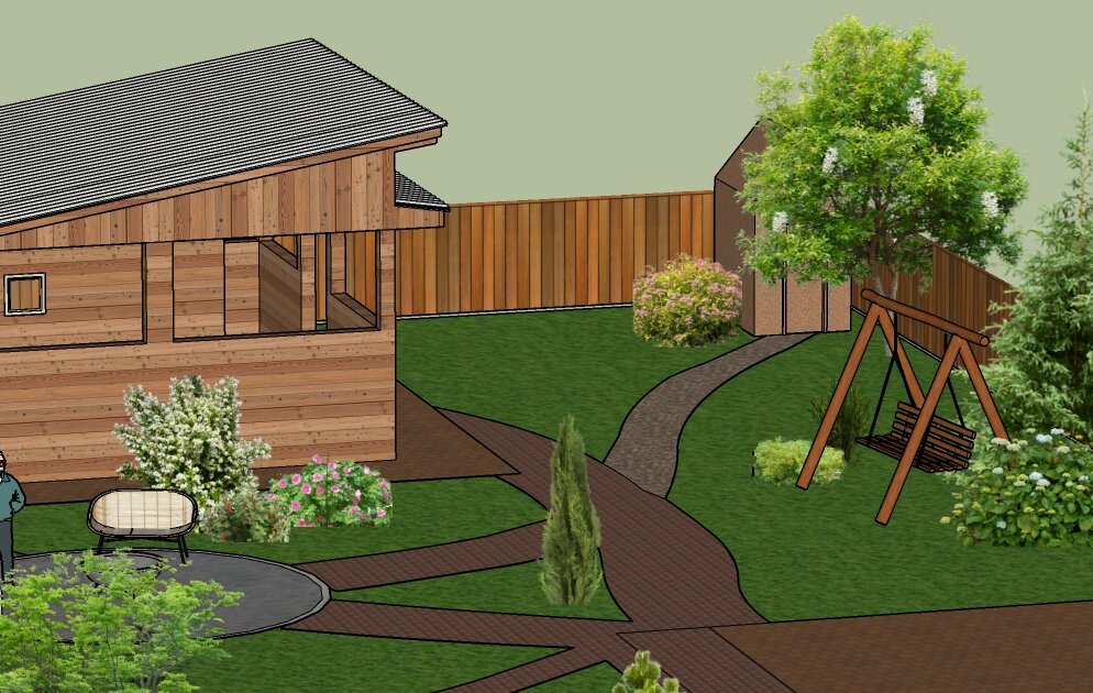 ландшафтный дизайн, sketchup планировка участка, планировка участка в скетчапе, ландшафтный дизайнер иванова, дизайн вашего участка