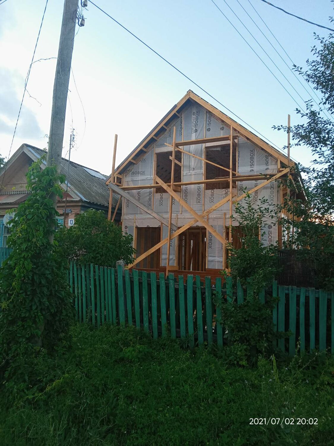в деревне, дача, дом, деревянный дом, храм святителя николая якшур-бодья удмуртия