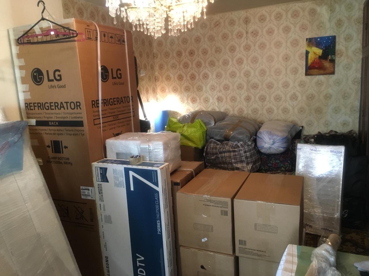 упаковка холодильника, бытовая техника, холодильник lg 509 мрамор, бытовая техника холодильник, заводская упаковка холодильника