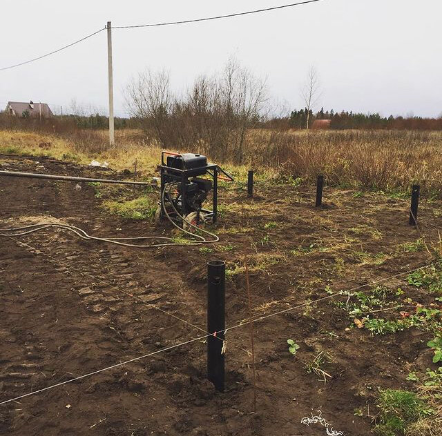 Строительство винтового свайного фундамента