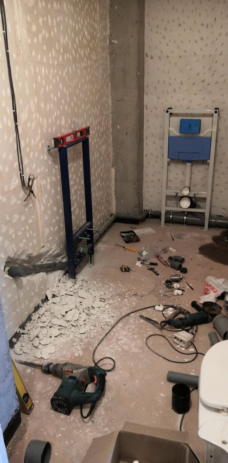 разводка канализации под инсталляцию, монтаж инсталляции в стену, канализация для инсталляции, ремонт сантехники, монтаж водопровода
