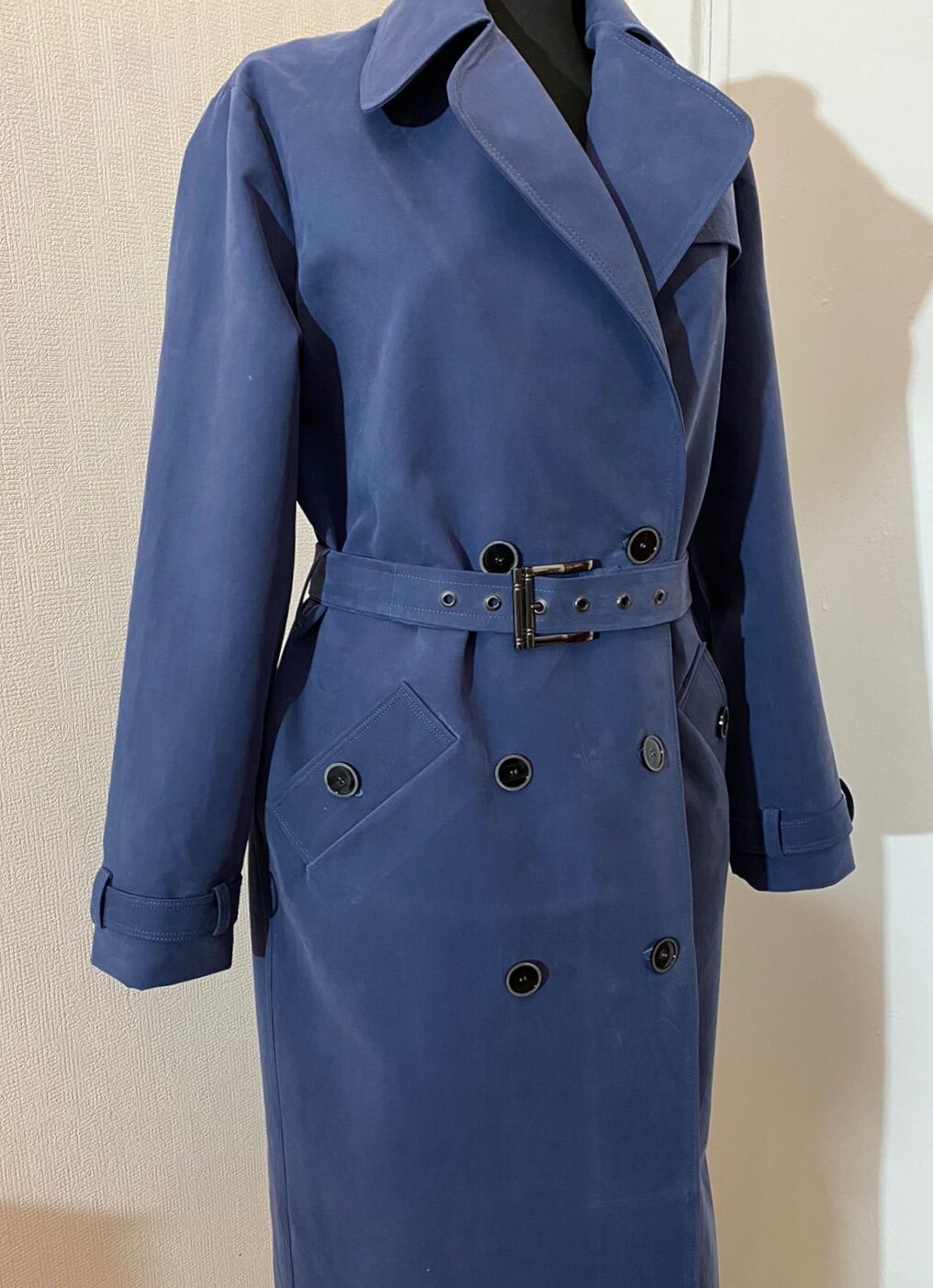 синий тренч женский, голубой тренч, синий тренч burberry, пальто, пальто женское