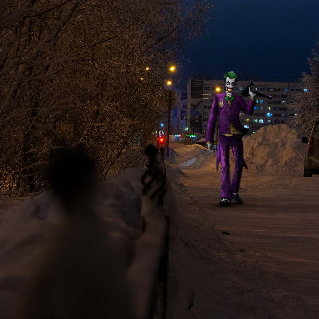 зимний парк ночью, зима вечер, ночной парк, вечерний парк, парк ночью