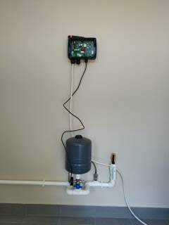 grundfos sqe обвязка, обвязка насоса grundfos sqe, автоматика насоса эрманджайзер, насосная станция, электрический котёл