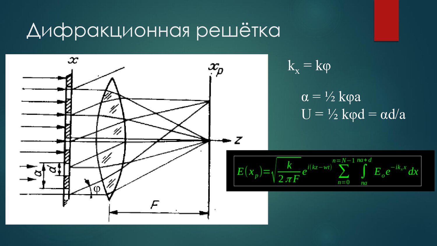 период дифракционной решетки, ширина щели дифракционной решетки, дифракционная решетка физика 11 класс, дифракция белого света на дифракционной решетке, порядок дифракционной решетки формула