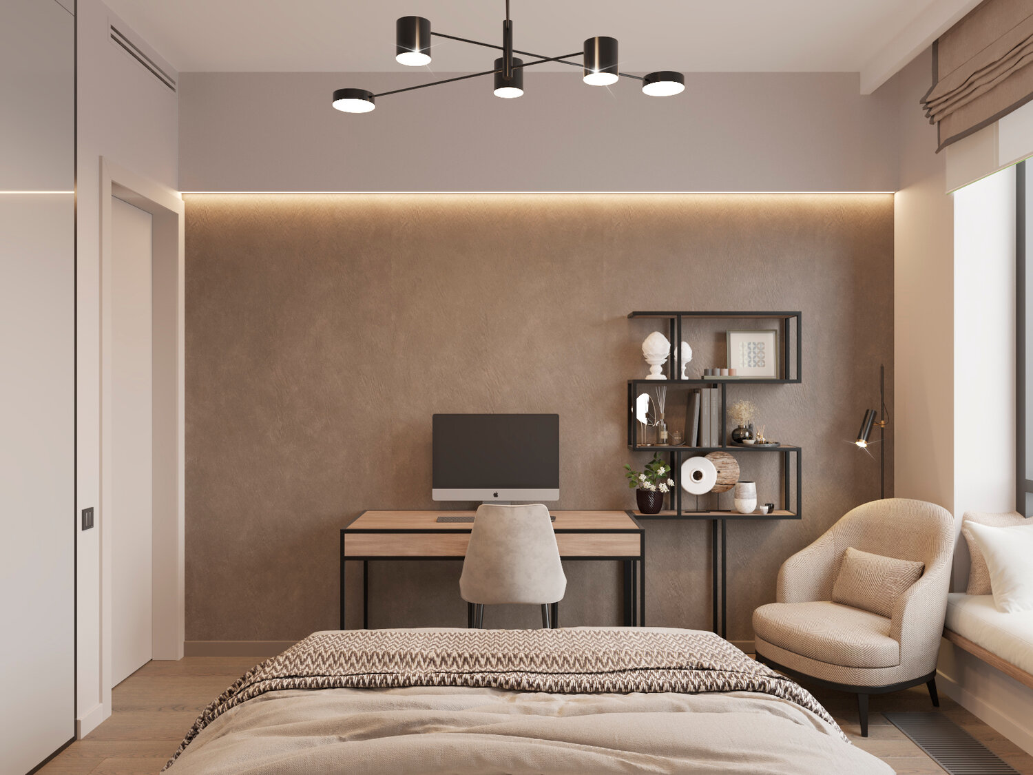 дизайн интерьера, дизайн спальни, интерьер квартиры, дизайн проект спальни, интерьер спальни