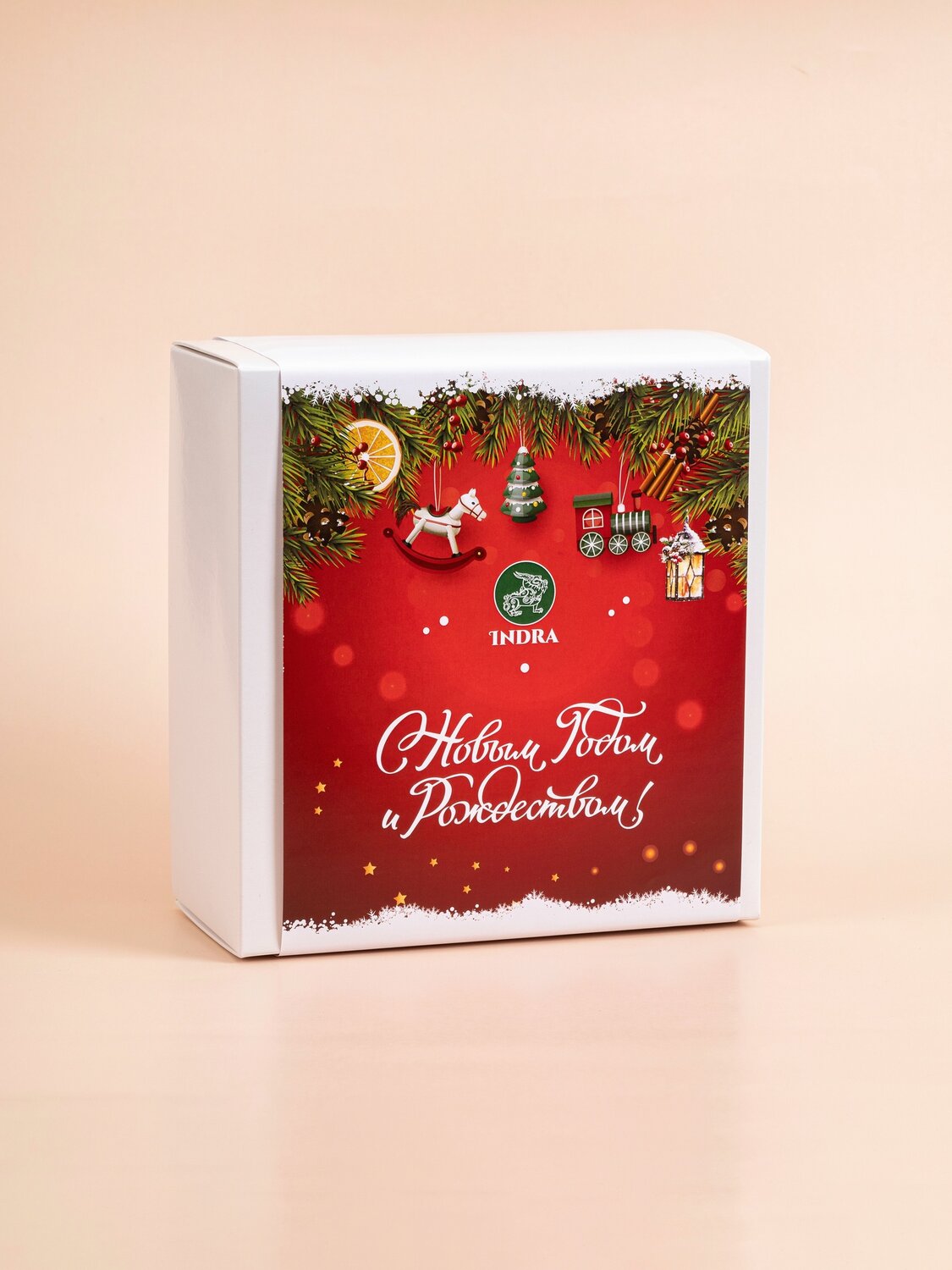 подарочная коробка новогодняя, коробка новогодняя ларец 1100гр 150х85х155, новогодняя коробка, новогодняя упаковка, чай новогодний подарочный