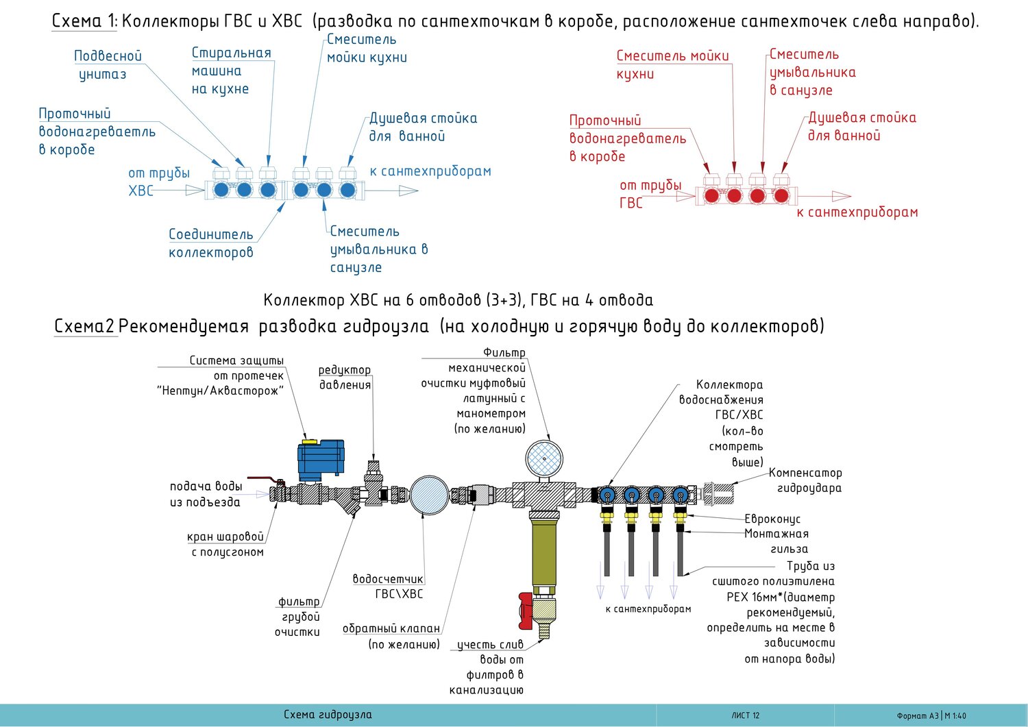 схема коллектора водоснабжения, схема монтажа обратного клапана системы отопления, коллектор для водоснабжения схема подключения, схема коллекторного узла водоснабжения, схема установки коллектора водопровод