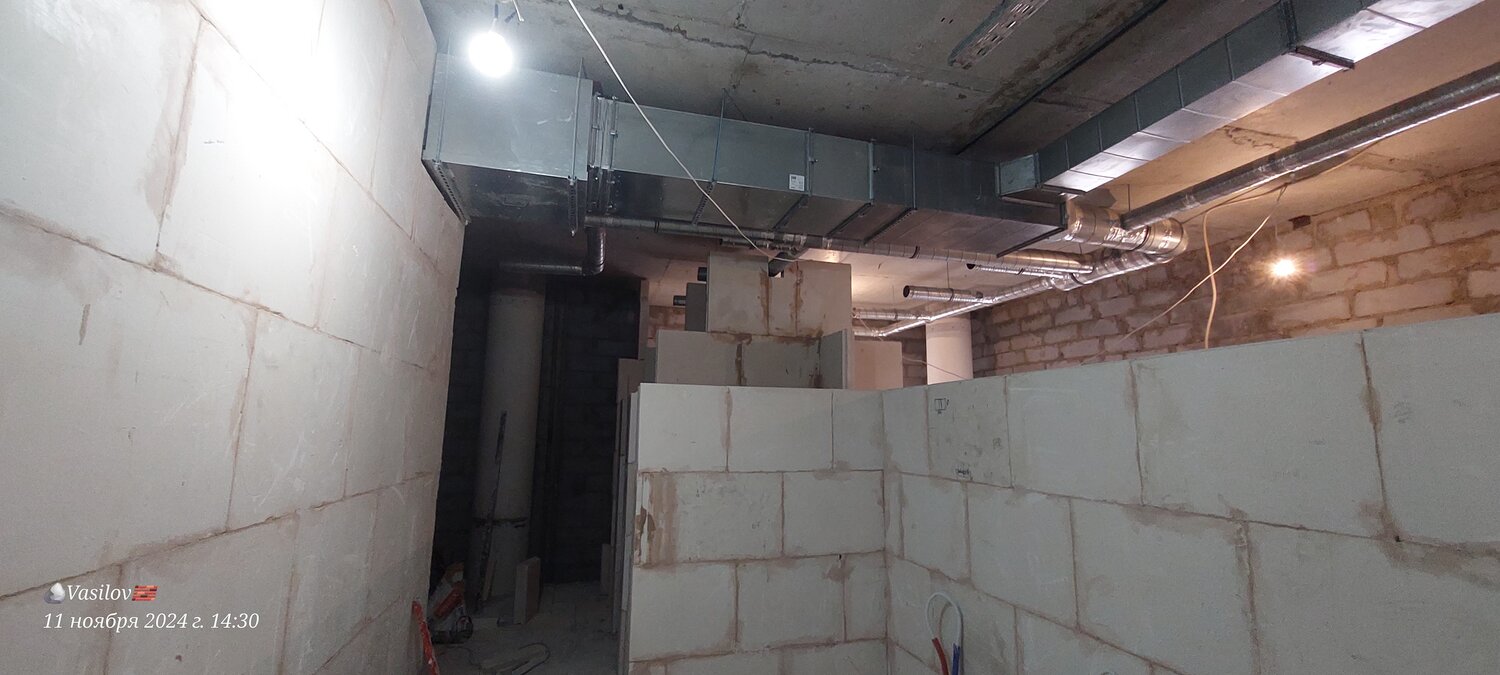 пазогребневая силикатная перегородка, перегородка из пазогребневых плит, пазогребневые блоки, монтаж вентиляции, вентиляции