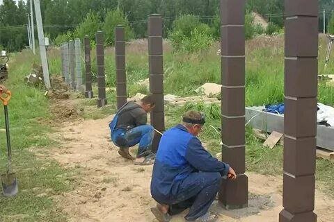 бетонные столбы для забора, столб тисэ для забора, бетонирование столбов для забора, столб для забора, элит стоун заборные столбы