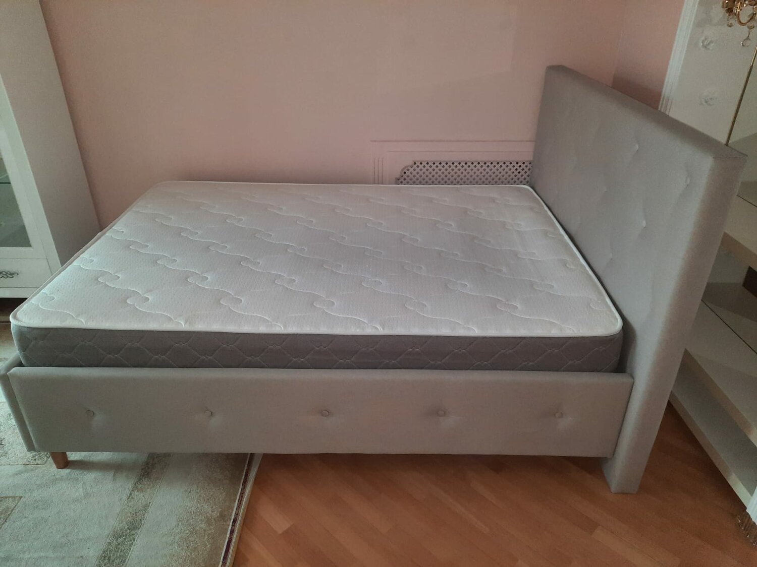 кровать с матрасом, кровати, кровать двуспальная 1600х2000, кровать двуспальная с нишей, двуспальная кровать с матрасом
