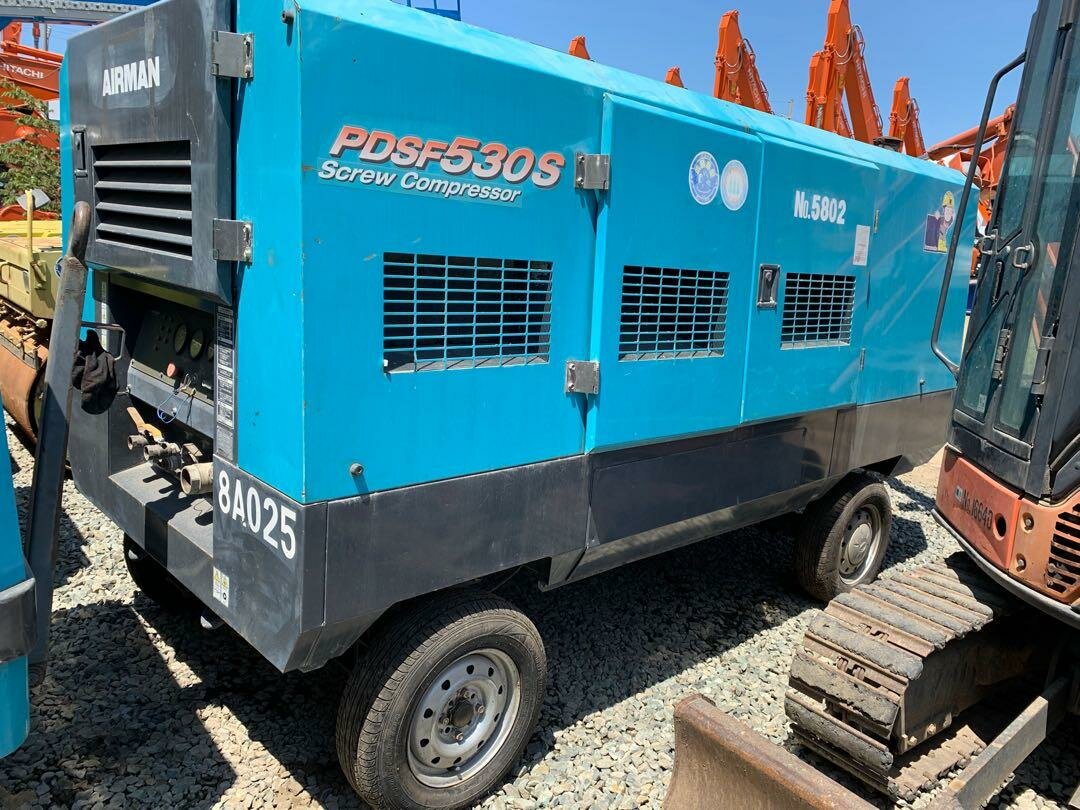 дизельный компрессор airman pds130s, airman pdsf530s, компрессор дизельный airman pds750s, 21,2кубов, компрессор airman, компрессор airman pds185s-w