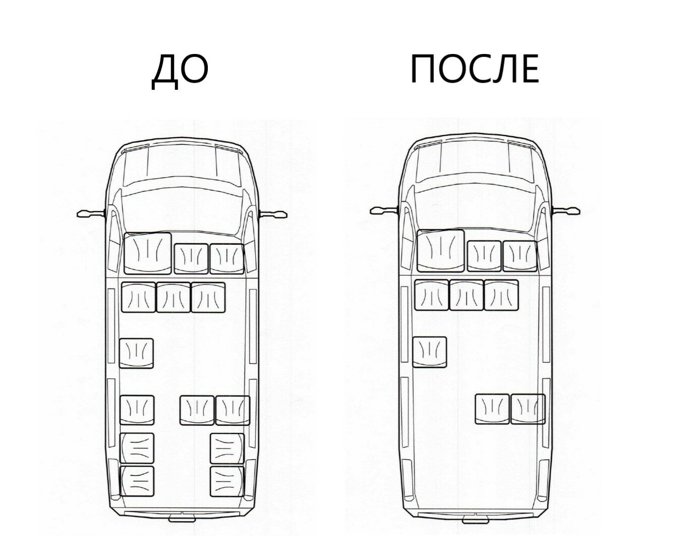 Форд транзит схема салона