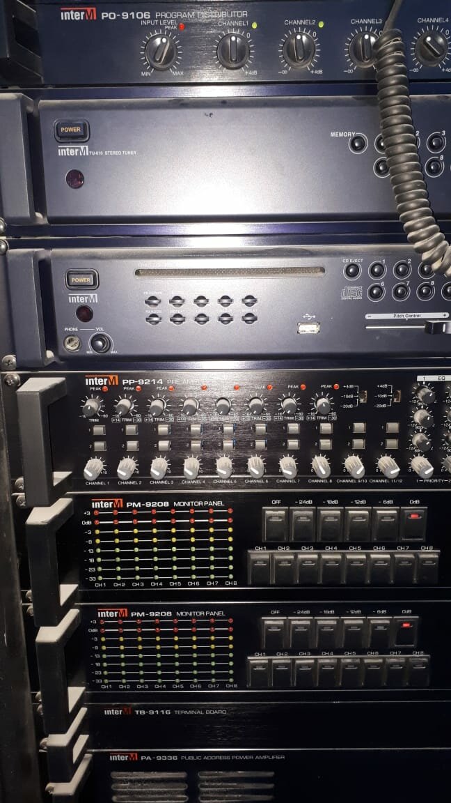 pp-9214 inter-m, dbx 262 project 1, alesis microverb 1, эквалайзер tesla 29-1, усилитель inter gamma pt1000