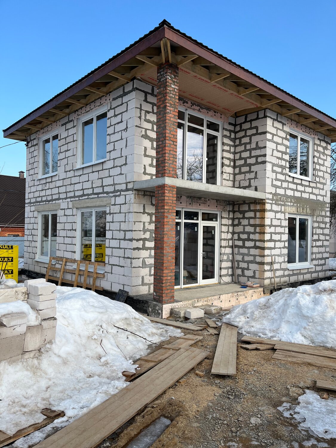 строительство домов из газобетона, дома из газобетона миг, дом с газоблока, газобетонный дом, дом из газоблока