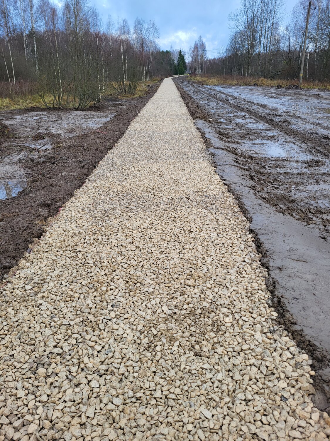 щебеночная дорога, дорога из щебня, отсыпка дороги, отсыпка, дорога из щебенки