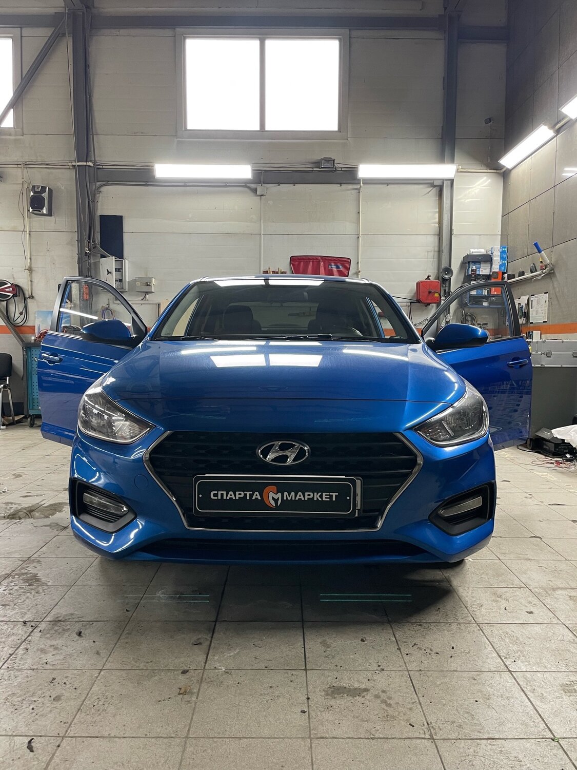 синий хендай, hyundai solaris, hyundai solaris 2017, новый hyundai solaris, Hyundai i40