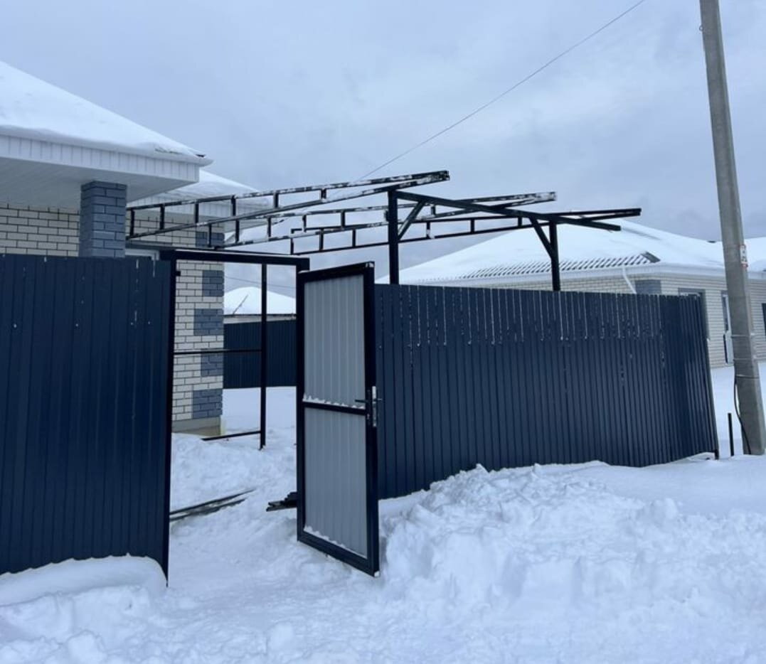 навесы на ворота, навес односкатный, навес односкатный из поликарбоната, навес, навесы из металлопрофиля