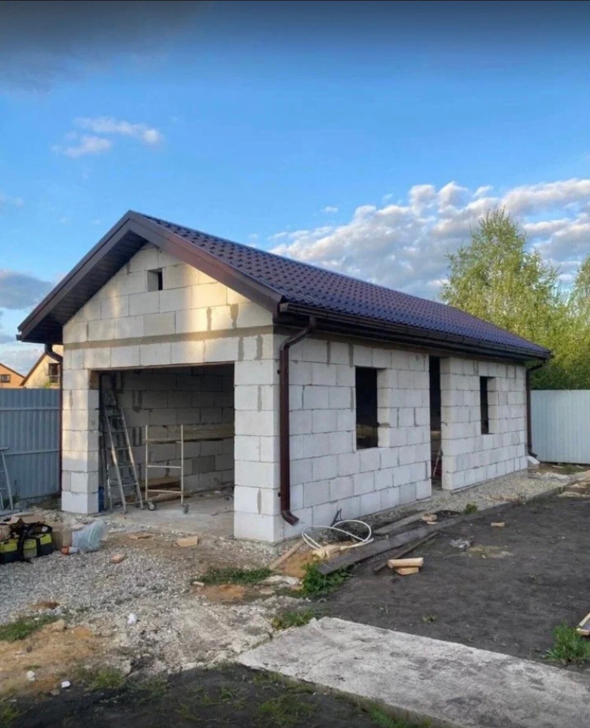 гараж из газобетона, хозблок из газобетона, гараж из газосиликатных блоков, гараж из пеноблоков, гараж из пеноблоков проекты