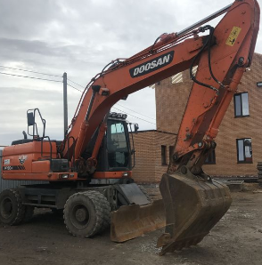 экскаватор doosan, колесный экскаватор доосан 190, дусан 180 колесный экскаватор 2012, колесный экскаватор, doosan dx 170