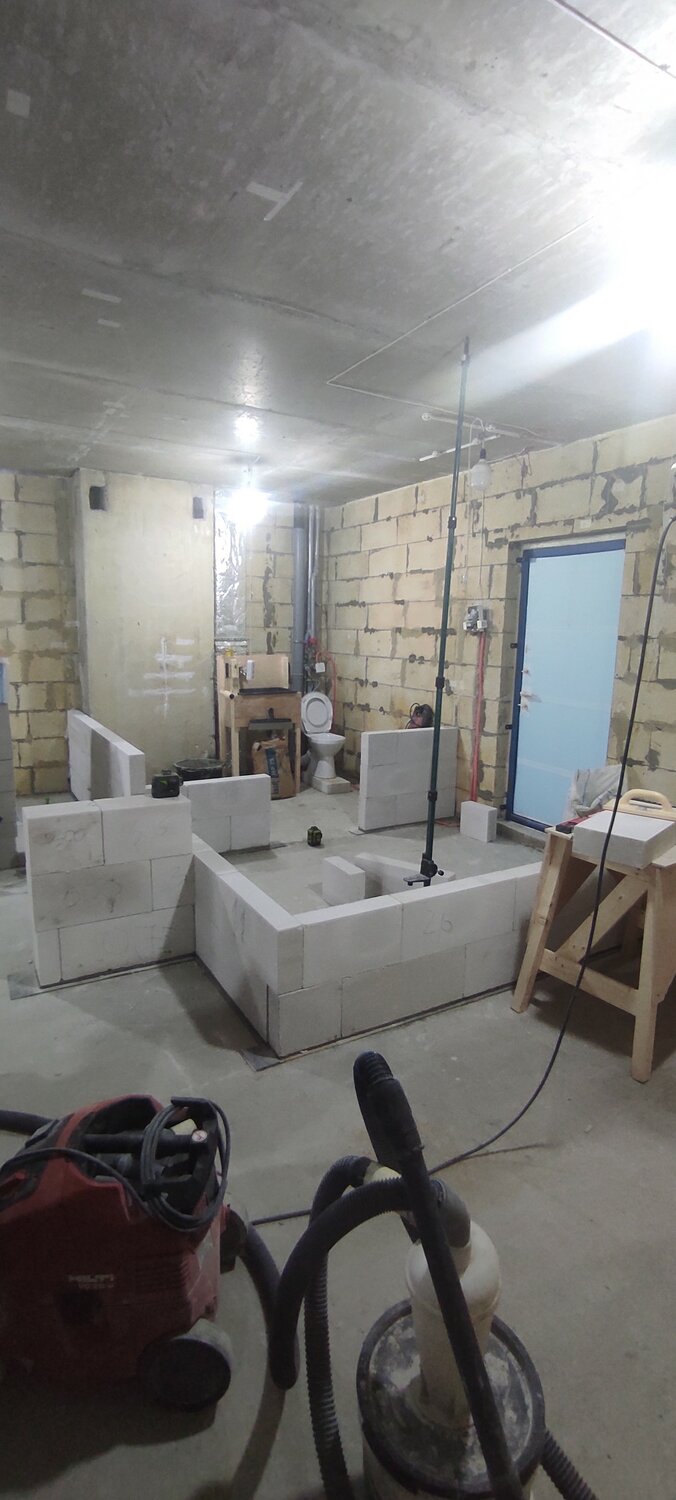 перегородка из пеноблоков, перегородки из газобетона, перегородка из газоблока, ванна из пазогребневых плит, пазогребневый блок для перегородок