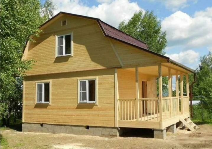 дом каркасный 6х8 кедр, дачный дом каркасный, каркасный дачный домик, щитовой домик детинец, строительство домов из бруса