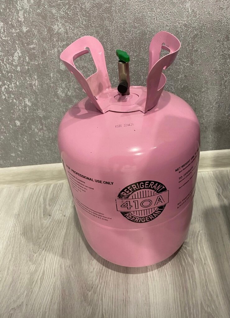 фреон газ, баллон фреона, фреон, хладагент, хладон 410а