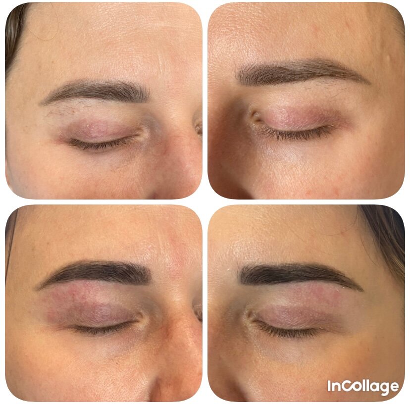 окрашивание бровей, на бровях, покраска бровей, окрашивание бровей краской, брови после перманента