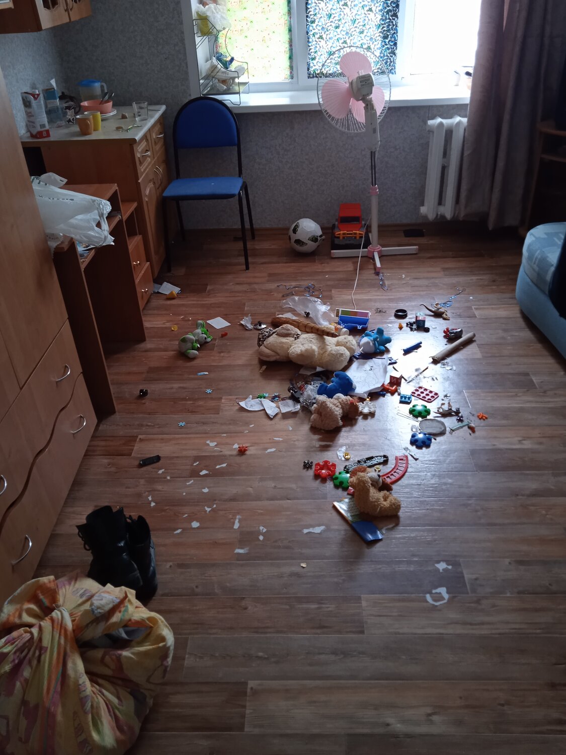 комната, квартира, устроить беспорядок, ужасный беспорядок в квартире, ребёнок в доме